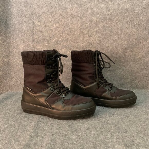 Cougar Women's Vergio Always Waterproof Black Pull up Lace Up Winter Boots - Picture 9 of 14